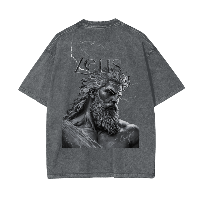 Oversize Snow Washed Zeus T-Shirt