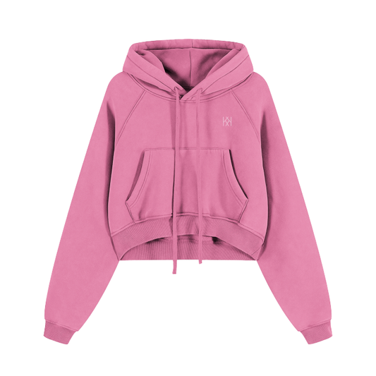 Snow Washed Kadero Logo Cropped Hoodie