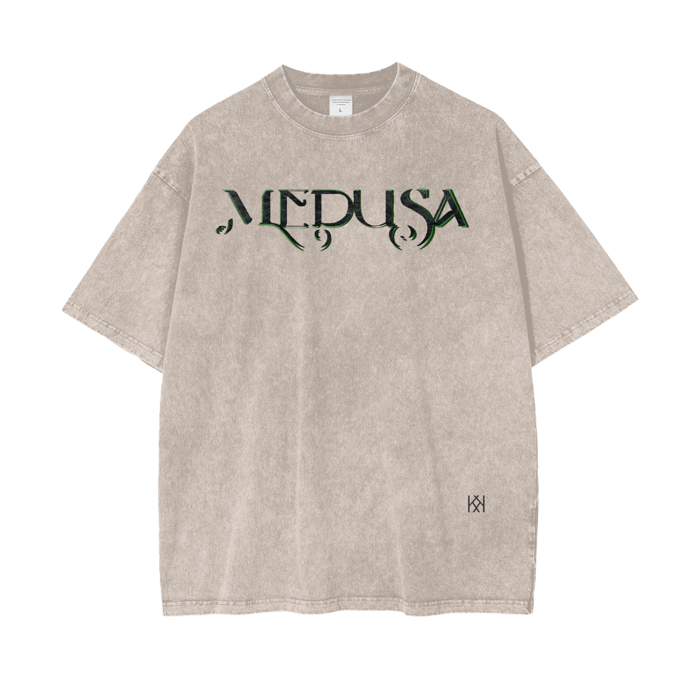 Oversized Snow Washed Medusa T-Shirt