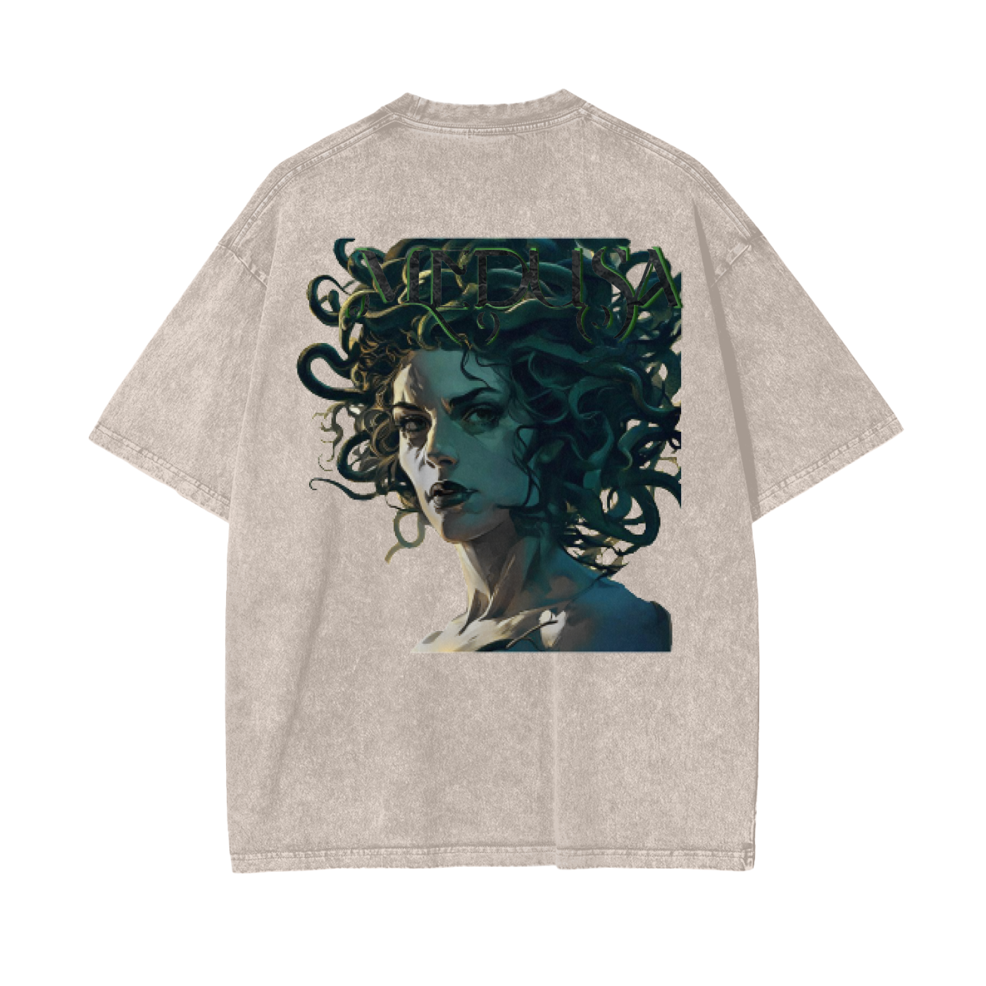 Oversized Snow Washed Medusa T-Shirt